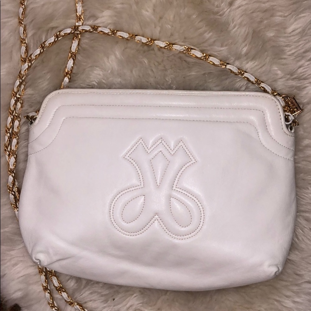 Jay Herbert Shoulder White and Gold Bag